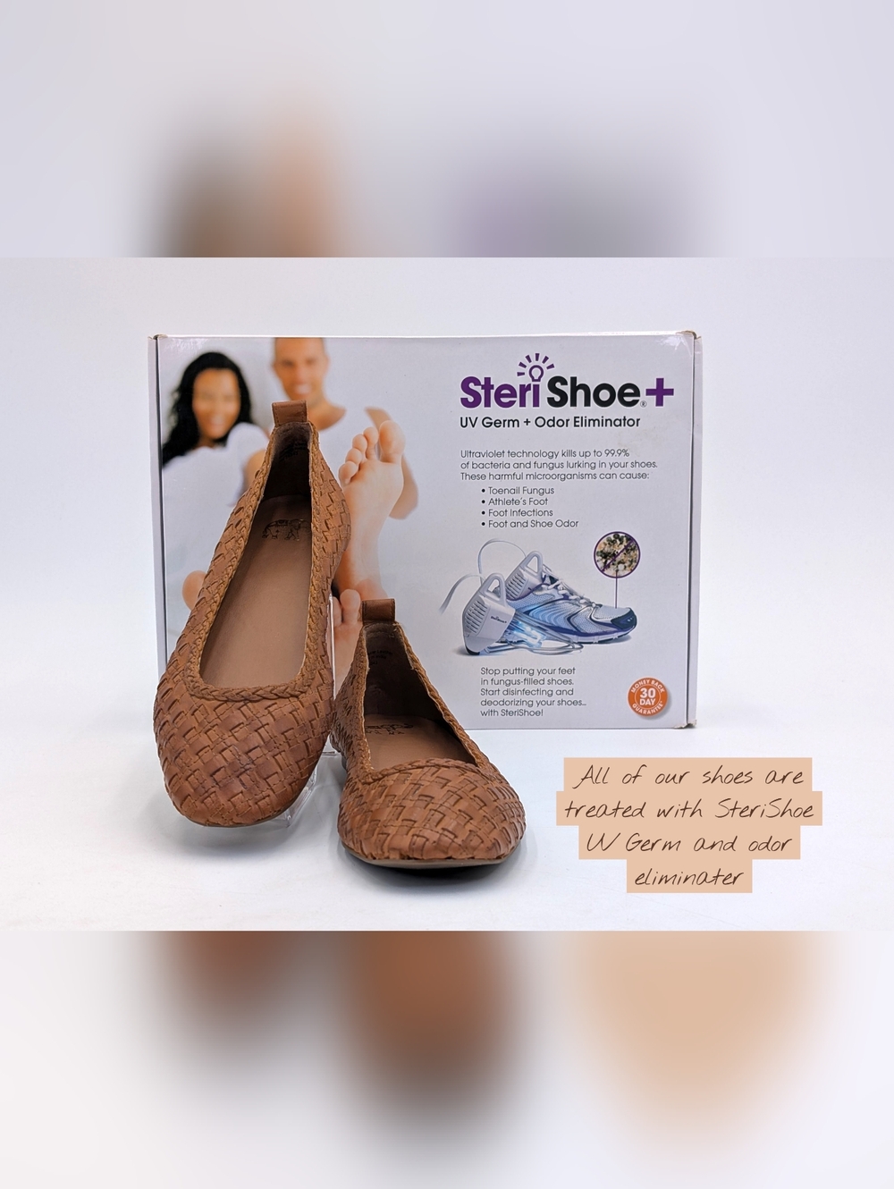 Handcrafted Soft Woven Leather Ballet Flats Sz 7.5 Gold Tone Accents & Pull Tabs - Picture 12 of 17